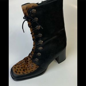 Christina Leather & Cow Hide  Boots Sz 9